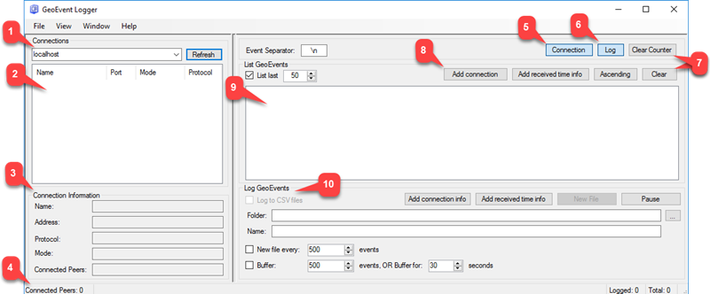 GeoEvent Logger application